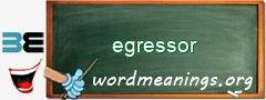 WordMeaning blackboard for egressor